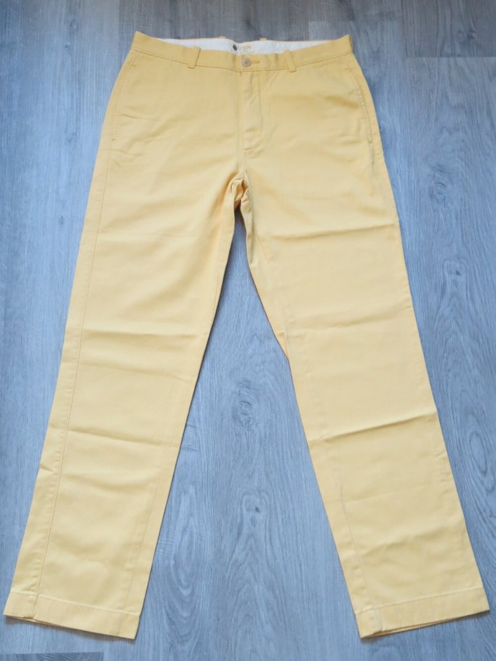 J. Crew Factory Classic Fit 100% Cotton Straight Leg Yellow Pants - Size 32 X 32